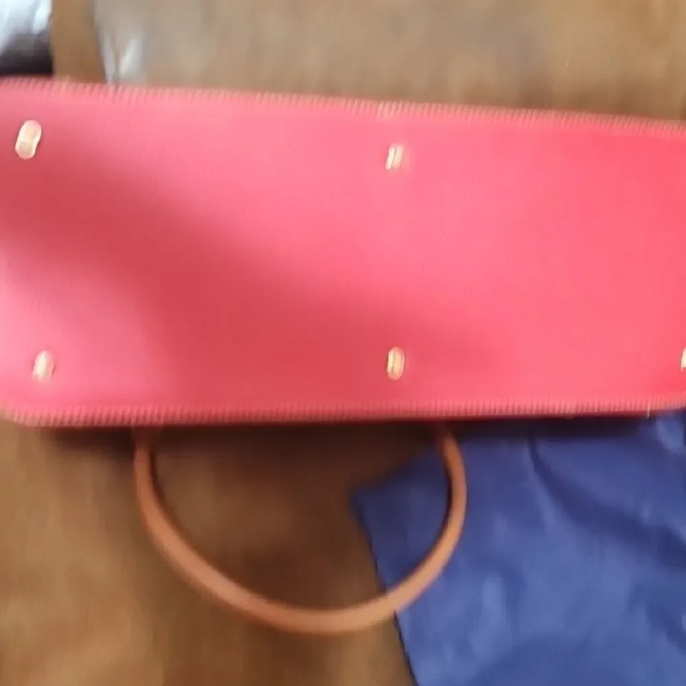 DOONEY and BOURKE Red and Tan Leather Handbag